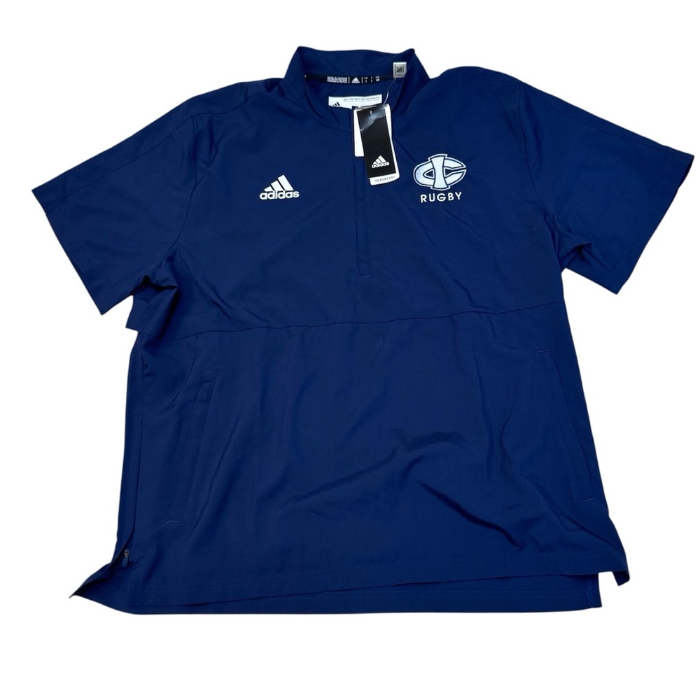 Adidas CI Rugby Men’s Vented Navy Blue 1/4 Zip AeroReady Shirt NWT